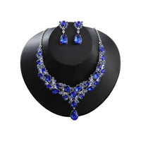 Thumbnail for Hala Paris - Zinc Alloy with Crystal Stones Blue Jewelry Set