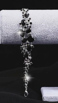 Hala Paris – Parure collier et boucle d'oreilles noir en zinc